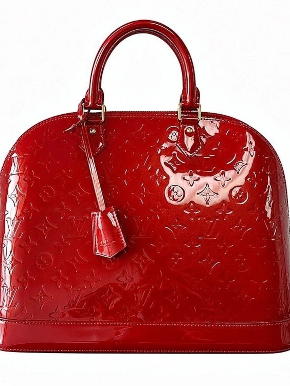 Louis Vuitton Alma PM Monogram Vernis in Red - Picture 3 of 8
